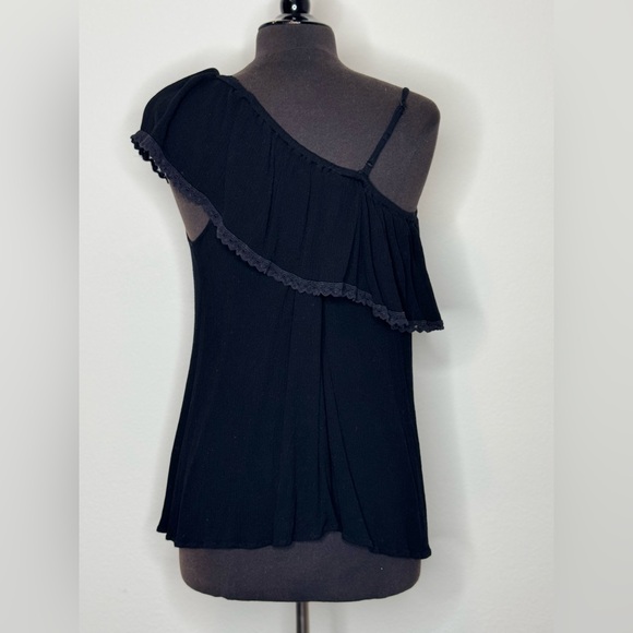 TORRID One Shoulder Black Flowy Blouse - Picture 4 of 5
